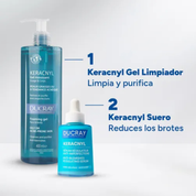 Ducray Keracnyl Gel purificante y Limpiador Anti-imperfecciones 400Ml
