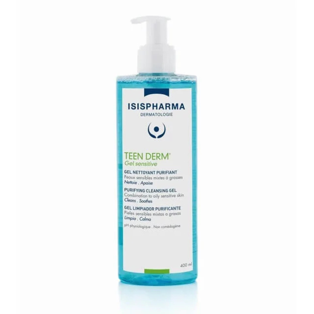 Isispharma Teen Derm Sensitive Gel Limpiador 400ml - Diebe Pharma