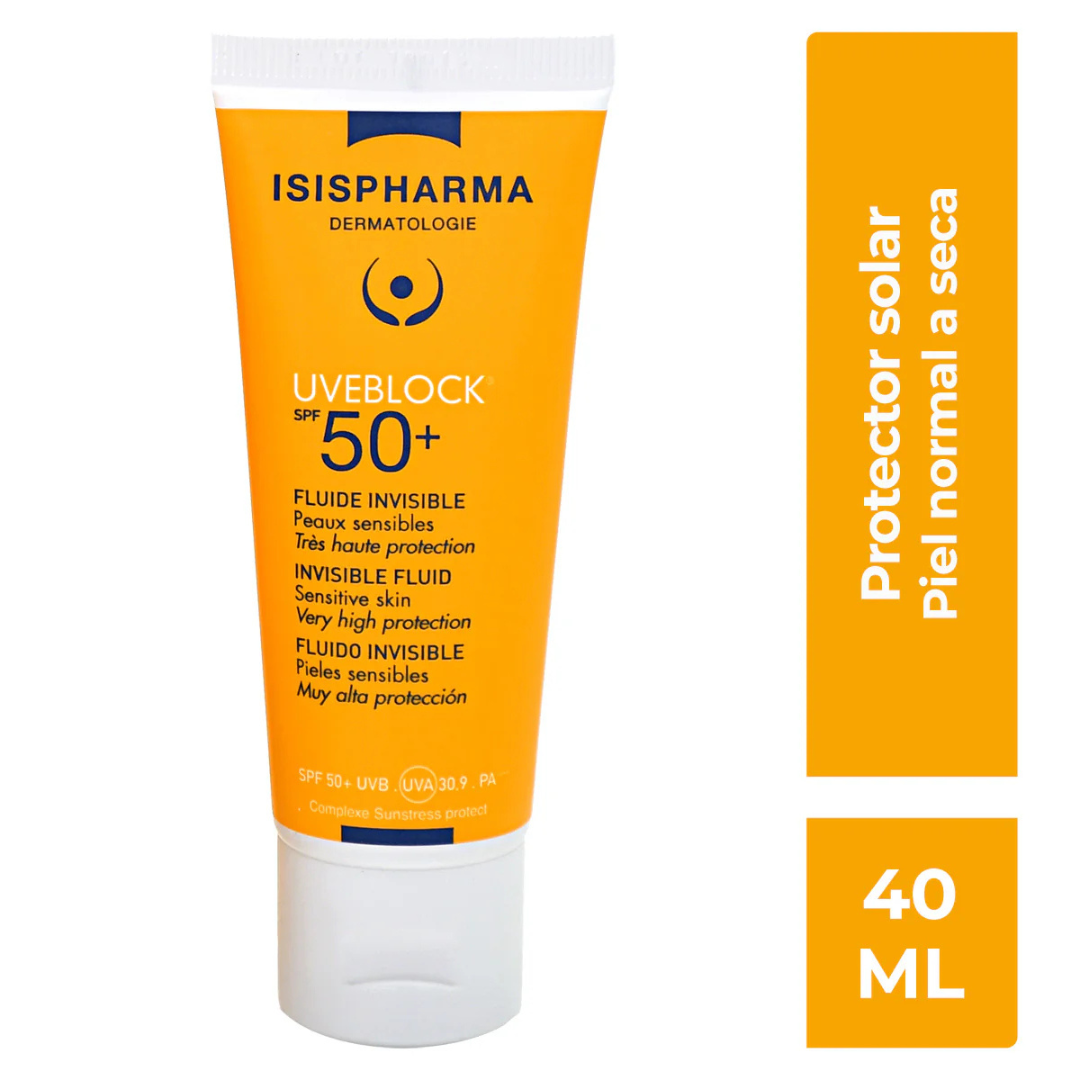 Isispharma Uveblock FPS 50+ Fluido Invisible 40ml - Diebe Pharma