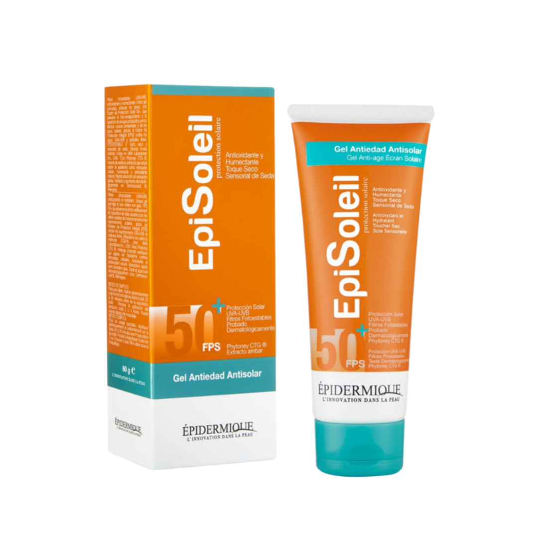 Epidermique Episoleil Gel Antiedad Antisolar FPS 50+ 70g - Diebe Pharma