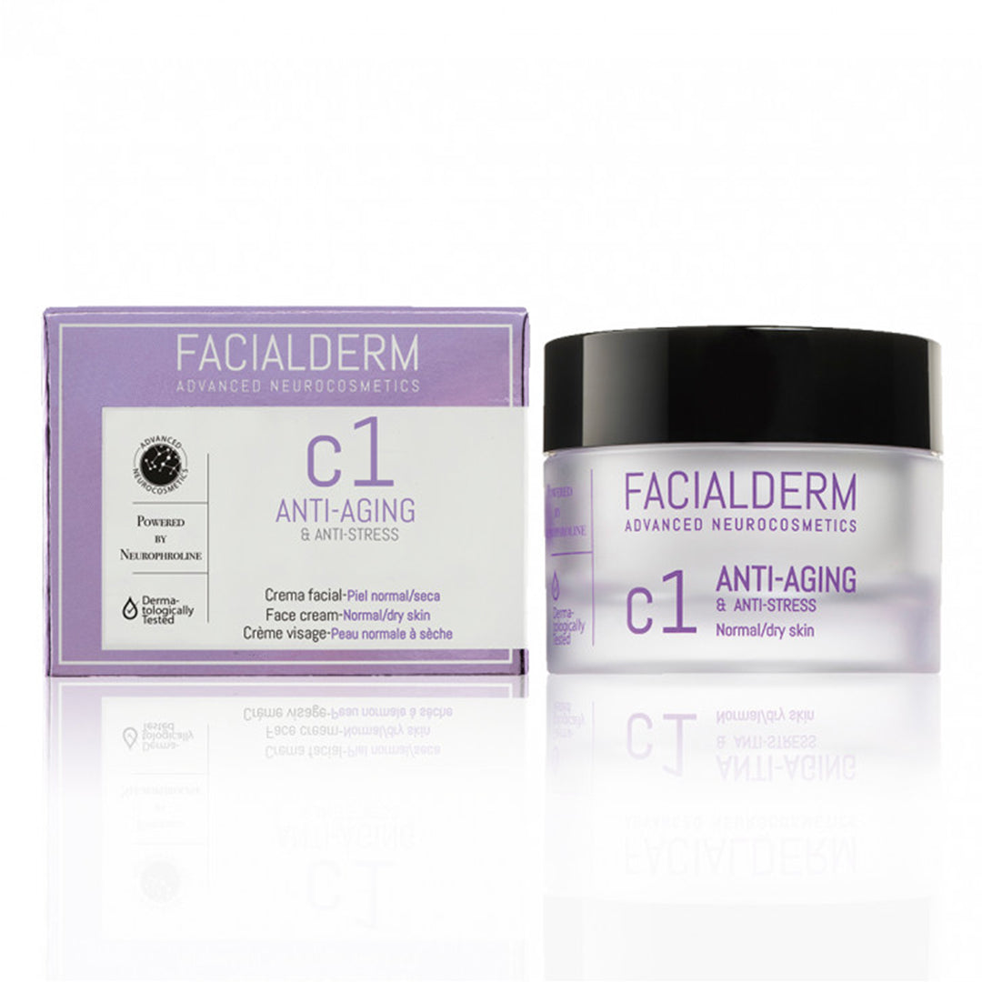 Facialderm Crema C1 Antiedad y Antiestrés - Piel Normal-Seca 50ml - Diebe Pharma