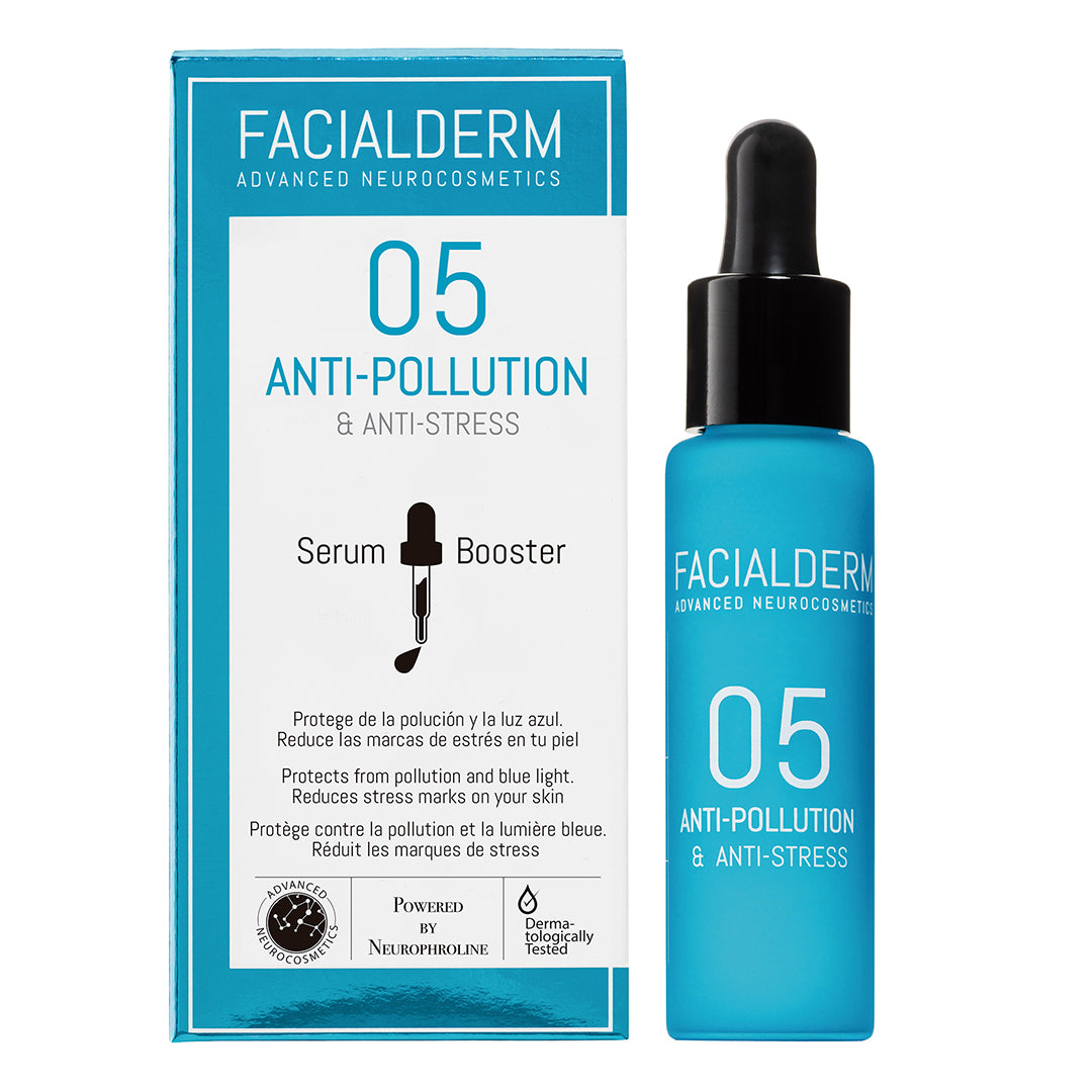 Facialderm Sérum Booster 05 Antipolución, Anti Luz Azul y Antiestrés 30ml - Diebe Pharma