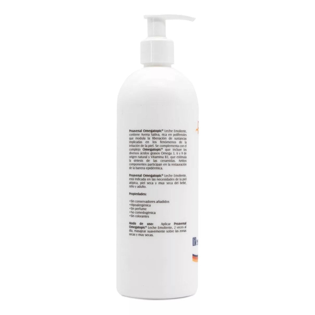 Panalab Proavenal Omegatopic Leche Emoliente Cuidado Corporal 500ml - Diebe Pharma