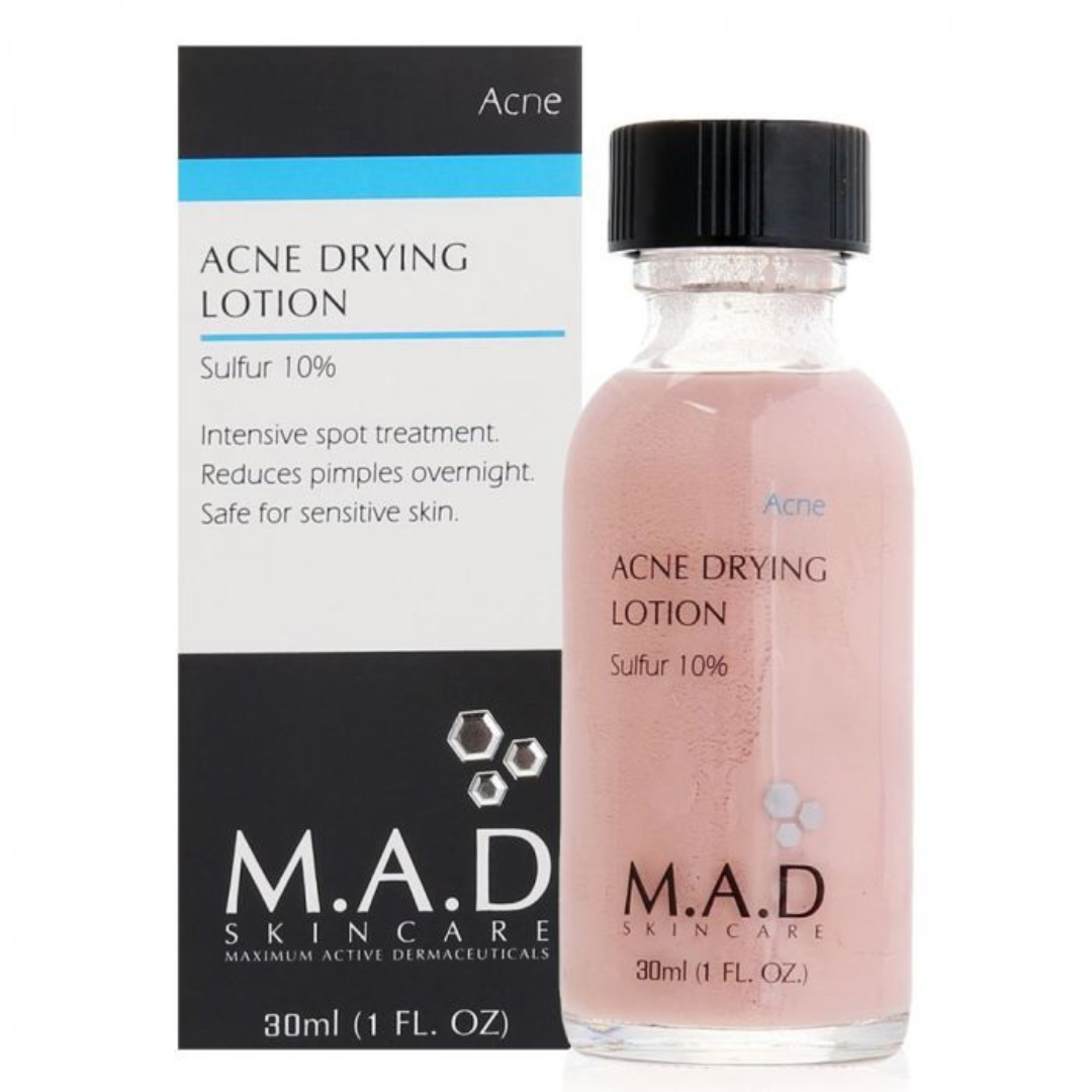 M.A.D. Acne Drying Lotion Sulfur 10% 30ml - Diebe Pharma